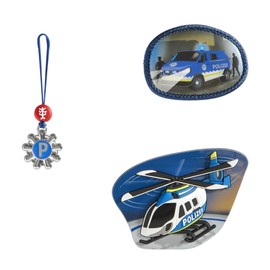 Step by Step Magic Mags Helicopter Sam, Set of 3, 2 Magnetic Badges and 1 Charm, Accessory for School Bag or Nursery Backpack