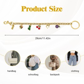 TURAOHU Bag Chain Charm for Handbag, Purse Extender Chain, Vintage Bag Strap Extender, Cute Purse Charm Keychain for Women