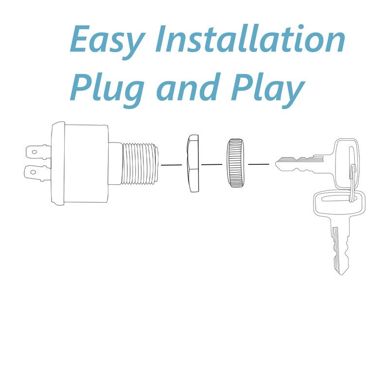 Ignition Switch and Key Replace 17421G1 17134G1 Fit for E-Z-GO