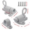 bociloy Aluminum Alloy Self-Closing Latches, White Automatic Spring Door Lock,