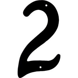 HIllman 841620 4-Inch Nail-On Black Die Cast Aluminum, House Number 2