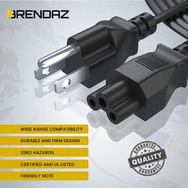 BRENDAZ AC Power Cord 3 Prong Power Cable Compatible with Epson Workforce Pro Series Printer -Fits models listed below (15-Feet)