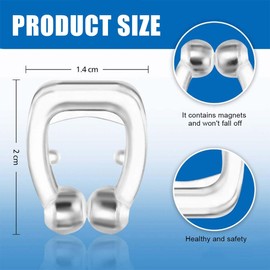 BQRKOTM Pack of 4 Snoring Stoppers, Anti-Snoring Nose Clip, Anti-Snoring Nose Separator, Reusable Snoring Stopper, Nose Clip Against Snoring for Better Breathing and Sleep