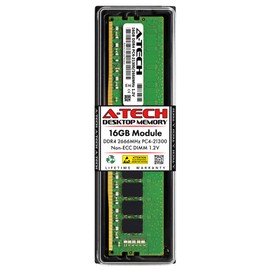 A-Tech 16GB DDR4 2666 MHz UDIMM PC4-21300 (PC4-2666V) CL19 DIMM Non-ECC Desktop RAM Memory Module