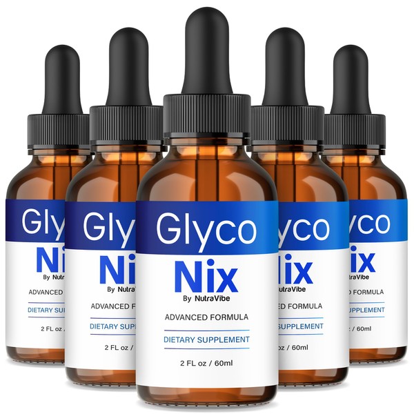 NutraVibe (5 Pack) Glyconix Drops, Premium Glyco Nix Liquid Formula,