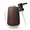 Asashizen Handmade Dark Brown Wood Soap Dispenser, Plastic Pump, Elegant