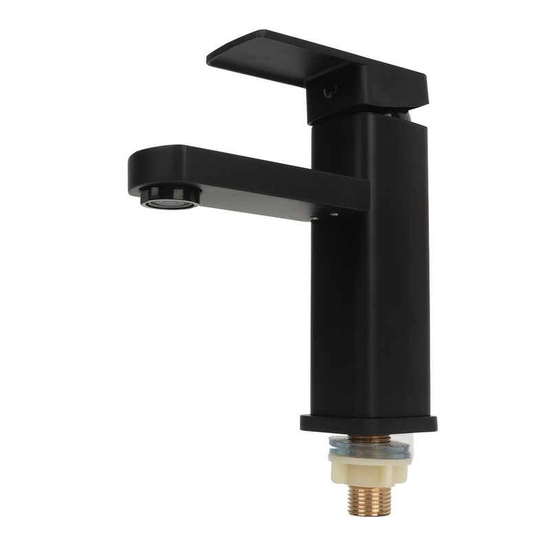 Sink Faucet Black Single Handle Single Hole Cold Stainless Steel