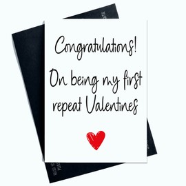Funny Cards Congrats on Being My Repeat Valentines Day Card Joke Laughter Fun Novelty SP1