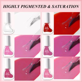 ASMAYSA 6 Pcs Little Girl Nail Polish, Pink Gel Polish Set for Girls, Air Dry Nail Polish Set, Pink Shades Non Toxic Nail Polish for Kids Gift for Women Girl Nail Lovers Gift Salon DIY Manicure