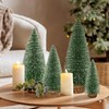 Fuyuleyo 6Pcs Mini Christmas Tree Bottle Brush Trees, Miniature Snow