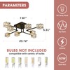 Qgiytp Modern 8-Light Semi Flush Mount Ceiling Light Fixture Black