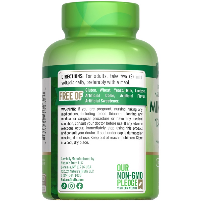 Nature's Truth Mini Fish Oil Omega 3 | 1340 mg