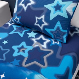 Catherine Lansfield Ombre Stars Single Fitted Sheet Blue