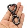 [FUSSED] 2pcs Heart Swivel Spring Clasp Carabiner Buckle Metal Spring