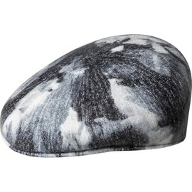 Kangol Heathered Tie Dye 504 Hat - Black/Grey/L Ivy Caps & Flat Caps