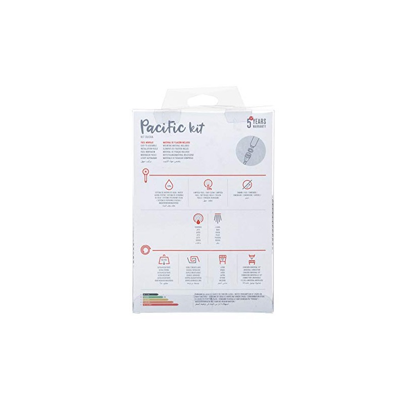 Tatay Pacific Shower Kit, ABS/Stainless steel/Laton brass, Silver, One Size