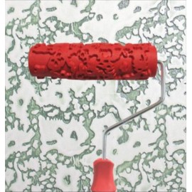 BUUEERR 7" DIY Patterned Paint Roller Decorative Rubber Roller Decorative Art Roller Texture Roller with Plastic Handle - More Than 300 Patterns (Pattern AE3)