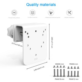 Koroao Gutter Mount Compatible with SEHMUA RBX-S73 Solar Security Camera, for SEHMUA 2K Solar Security Cameras Wireless Outdoor Bracket Accessories（White）