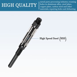 QUARKZMAN 1 Piece 19-21 mm Adjustable Hand-Operated Reamer High Speed Steel 6 Straight Shaft for Metal Parts Reaming [H8]