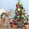 JULMELON 12 Pcs 4In Christmas Paper Honeycomb Decoration for Tree