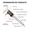 Digital Calibrador Electrónica con Pantalla LCD,Pie de Rey Vernier de