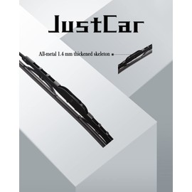 OEM QUALITY 19" + 18" Premium All-Seasons Durable Stable And Quiet Metal Frame Windshield Wiper Blades(Set of 2)
