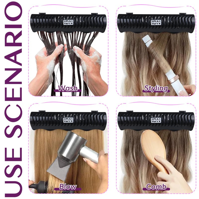 IDN BEAUTY Hair Extension Holder Stand for Styling, 4 Installation