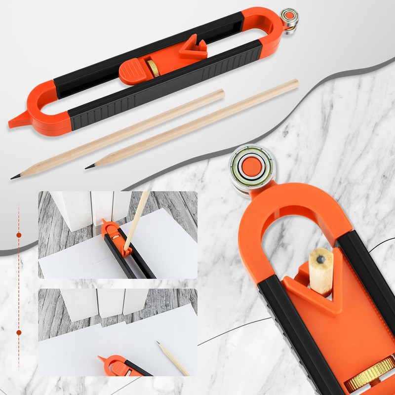 1 Pack Precise Contour Scribe Tool with 2 Pencil, Upgrade
