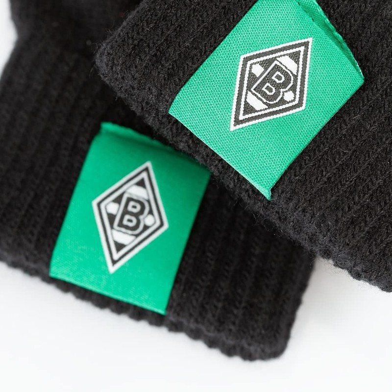 Borussia Mönchengladbach Smartphone Knitted Gloves (M), Black/green