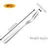 8Pack SUS304 Stainless Steel Mini Fruit Fork,Two Prong Fork, Appetizer
