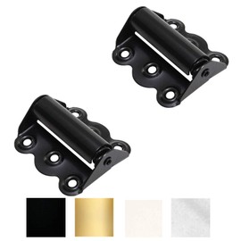 Litepak Adjustable Screen Door Hinge Professional Grade Hardware Self-Closing Easy Install (2 Pack, Black)