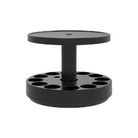 MEVA Soporte difusor aceites Esenciales, Organizador para esencias y humidificador, Base giratoria con Capacidad para 12 esencias y difusor de Cualquier tamaño. (Negro)