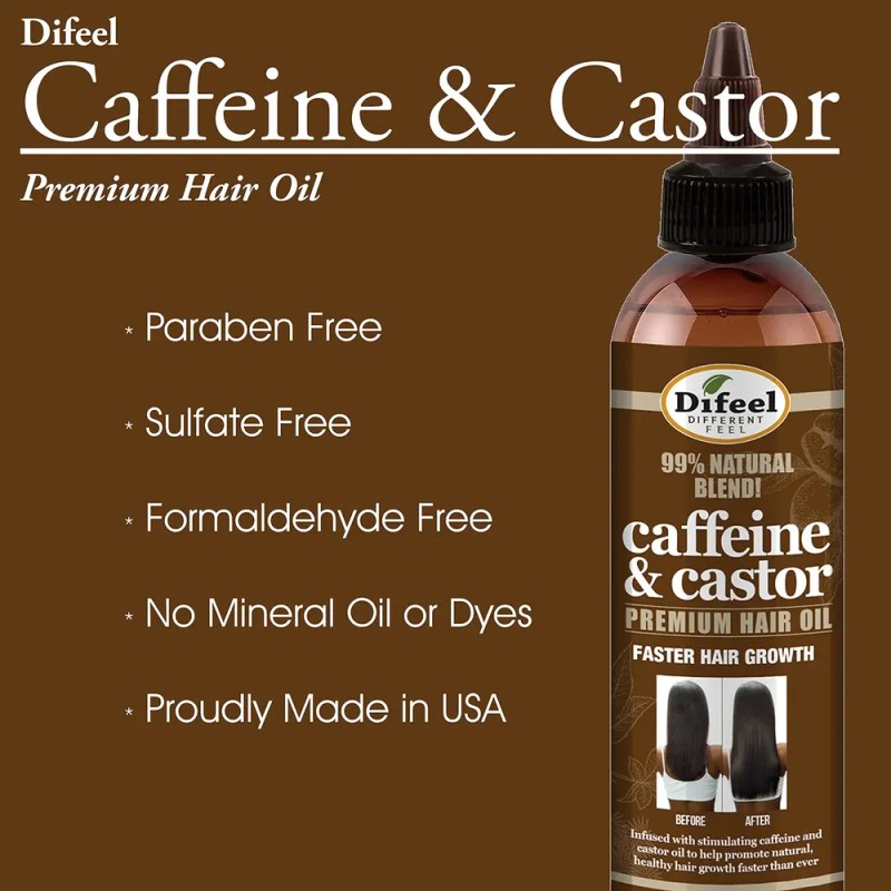 Aceite Capilar Difeel Premium 99% Natural Con Cafeína Y Rici