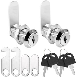 Litensh 20mm Security Mailbox Lock, Mailbox Lock, Cabinet Drawer Cam Lock, Toolbox Door Cabinet Locks with Key Equal (2, 20mm)