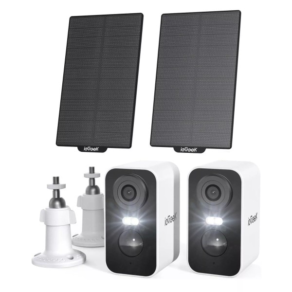 Iegeek 2PCS ieGeek Outdoor Solar Security Camera Home Wireless WiFi