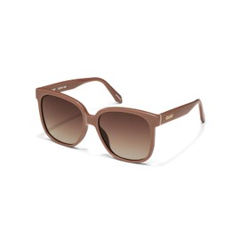 Quay - Womens Sunglasses, Square Lenses with UV Protection, Oversized Sunglasses (Wide Awake, Brown)