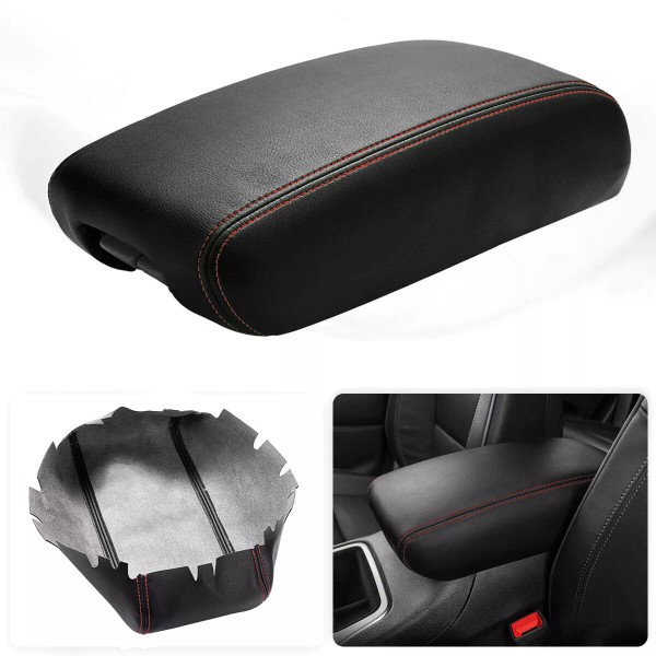 KBH Middle Console Lid Armrest Cover Red Line Fits Jeep