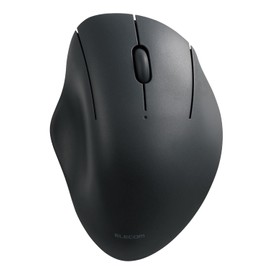 Elecom M-SH10MBSKBK Wireless Mouse, Silent, 3 Buttons, Bluetooth, Supports 2.4 GHz, Multi-Pairing (Up to 3 Devices), Medium, Black