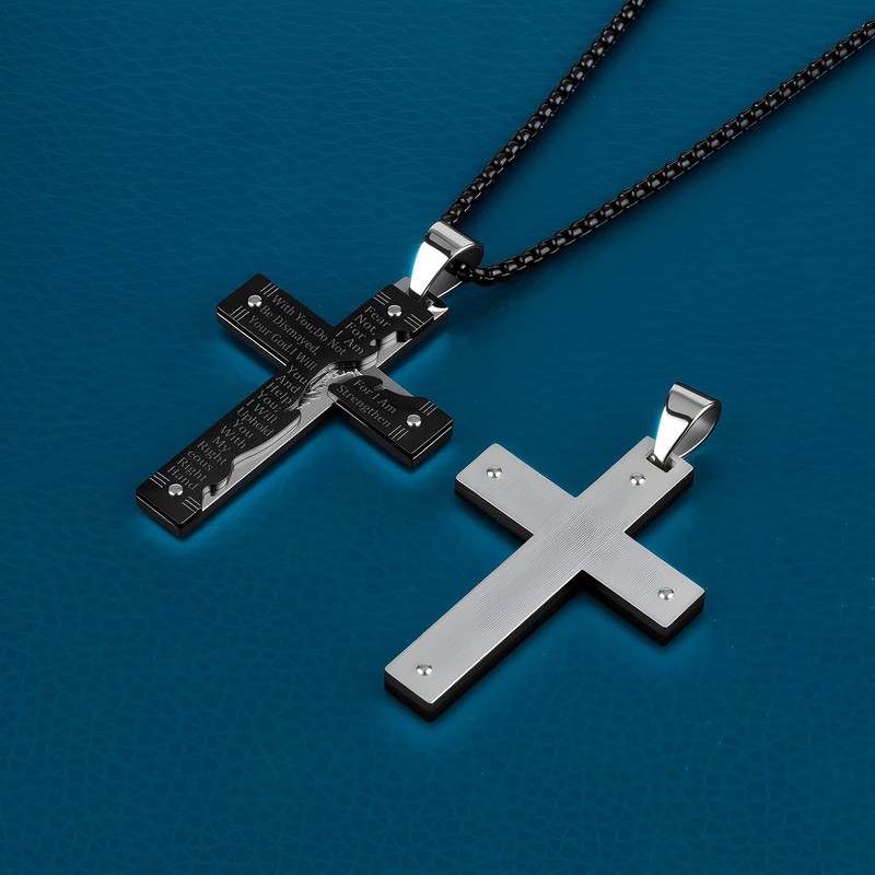 Cavalcade Cross Pendant for Car Rear View Mirror Lords Prayer