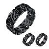 Bestyle Black 7.5mm Wide Celtic Trinity Knot Eternity Wedding Engagement