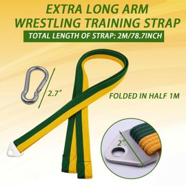 Multifunction Arm Wrestling Pronation Belt Strap, with Stainless Steel Triangle Buckle - Versatile 79" Non-Slip & Durable Strap, Pronation and Back Pressure Forearm Strength Training Equipment