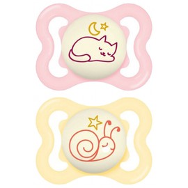 MAM 2 Soothers Supreme Night 2-6 Months