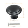 Litoexpe 24 Pcs Black Cabinet Knobs, 1 Inch Cabinet Pulls