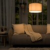 MiniSun | Medium Modern Grey Fabric Drum Light Shade |