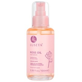 Luseta Rose Oil Hair Serum Moisturizing, Hydrating & Nourishing Serum for All Hair Types Dry Scalp Treatment 3.38oz