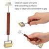 Face Massage Roller Copper Wooden Handle Promote Blood Circulation Double