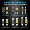 16 Pieces Interior LED Lights Kit + Back Up Reverse
