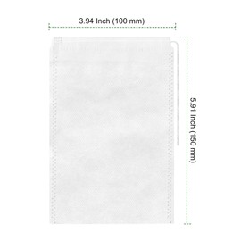PINGEUI 500 PCS 4 x 6 Inch Commercial Cold Brew Filter Bags with Drawstring, White Fine Mesh Brewing Bags for Coffee, Tea