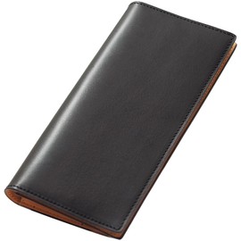 Dom Teporna Men's Long Wallet, Genuine Leather, Italian Leather, Thin, Slim, YKK Excella, Zipper, Gusset, Coin Purse, Card Slot, Oil Leather, matteblack