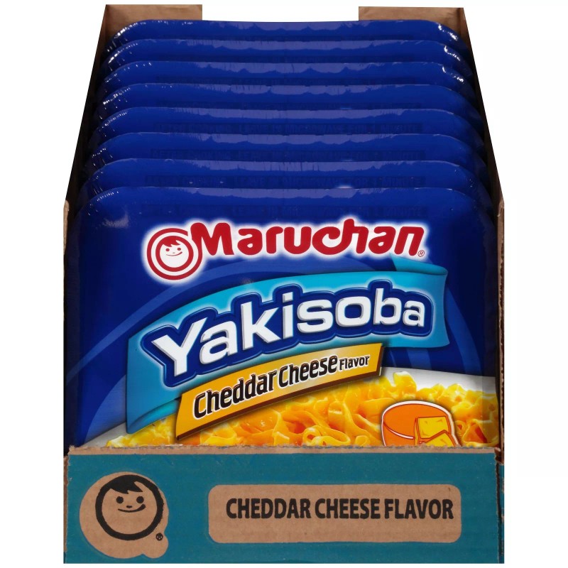 Maruchan Yakisoba Cheddar 3.96 Oz Pack of 8 Cheddar Noodles